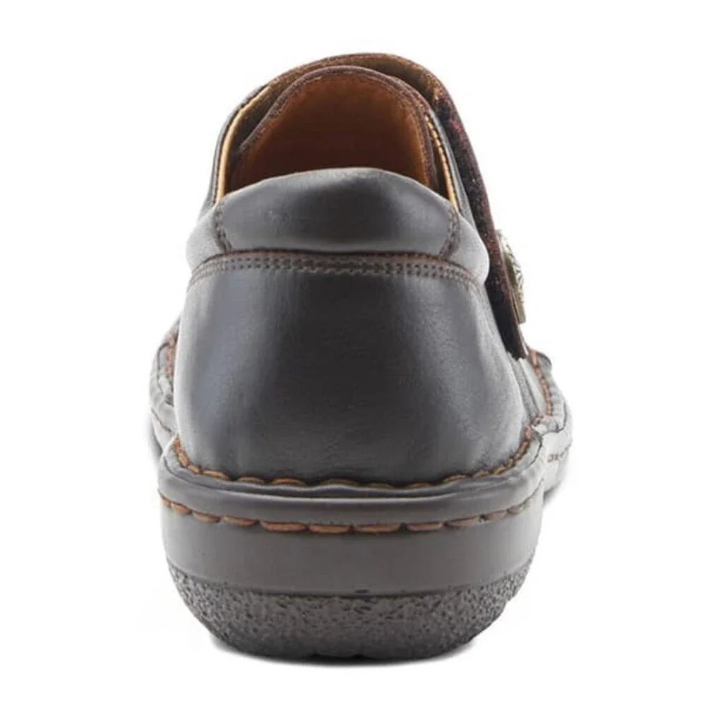 Spring Step Kaminia KAMINIA-BR Women's US 8.5 Brown Leather Casual Shoes KHD710